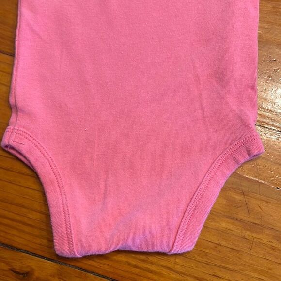 NWOT 3m Okie Dokie pink sleeve body suit onesie “not large but still in charge” - Picture 11 of 12